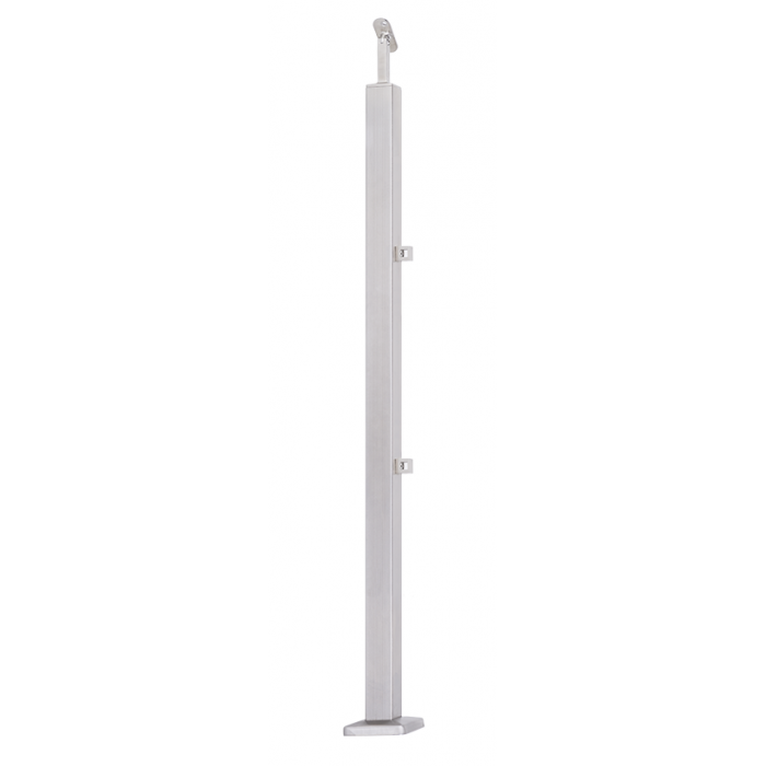 Słupek 40x40  schodowy, 2 mocowania rurki (SZLIF)