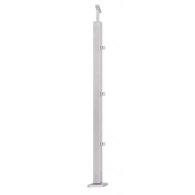 Słupek 40x40  schodowy, 3 mocowania profilu 12x12 (SZLIF)