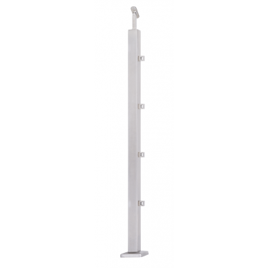 Słupek 40x40  schodowy, 4 mocowania profilu 12x12 (SZLIF)