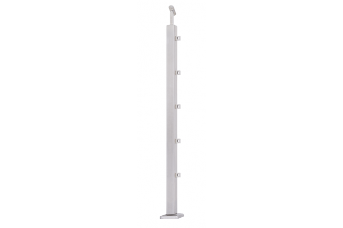 Słupek 40x40  stały, 5 mocowań rurki (SZLIF)