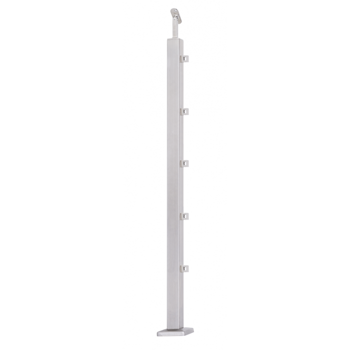 Słupek 40x40  stały, 5 mocowań rurki (SZLIF)