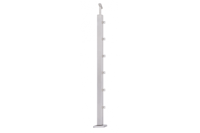 Słupek 40x40  stały, 6 mocowań profilu 12x12 (SZLIF)