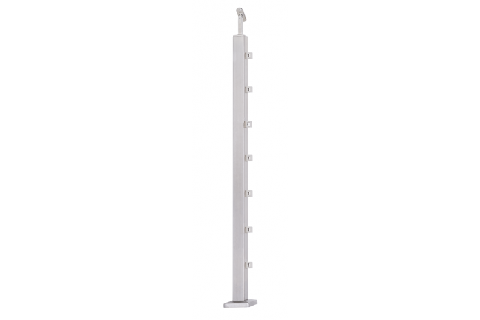 Słupek 40x40  schodowy, 7 mocowań profilu 12x12 (SZLIF)