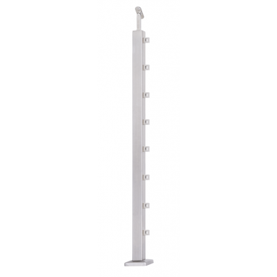 Słupek 40x40  stały, 8 mocowań rurki (SZLIF)