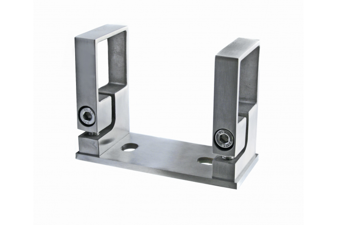 Mocowanie boczne słupka do profilu 40x40 mm szlif