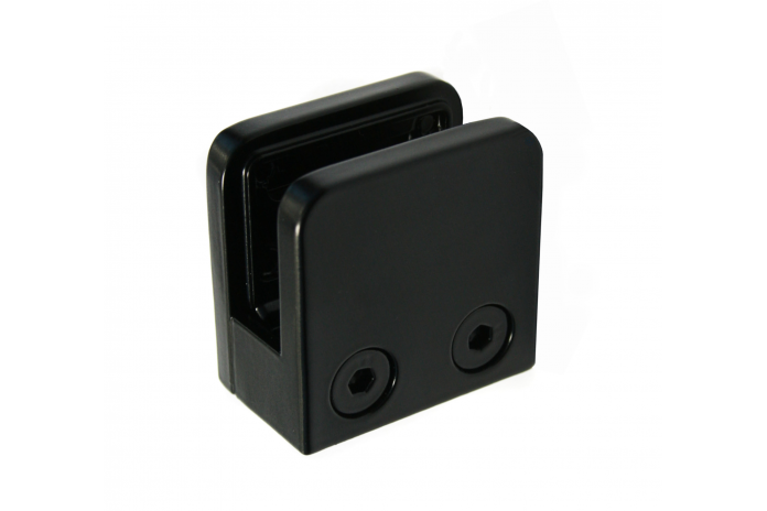 Uchwyt do szkła 45x45 mm do pow. płaskiej (ZAMAK) RAL 9005