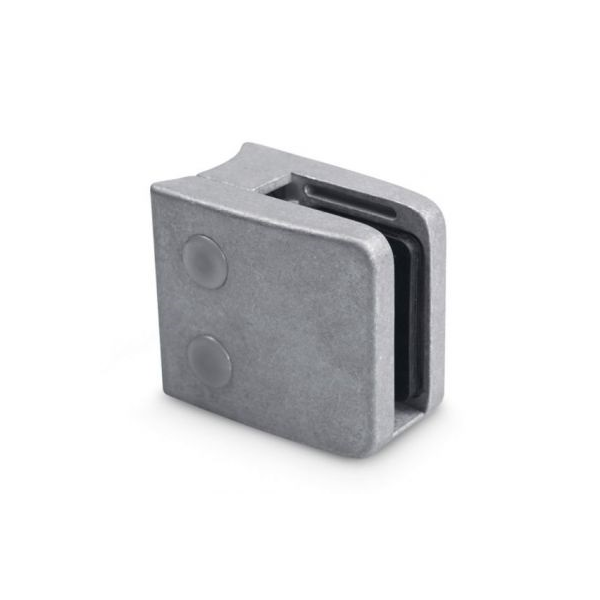 Uchwyt do szkła 45x45 mm do rury Ø 50,8 mm poler + stopka, blaszka (STAL 304)