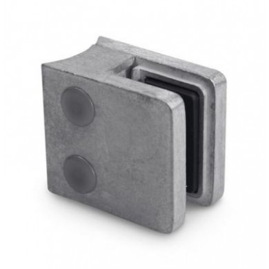 Uchwyt do szkła 45x45 mm do rury Ø 42,4 mm (ZAMAK) surowy