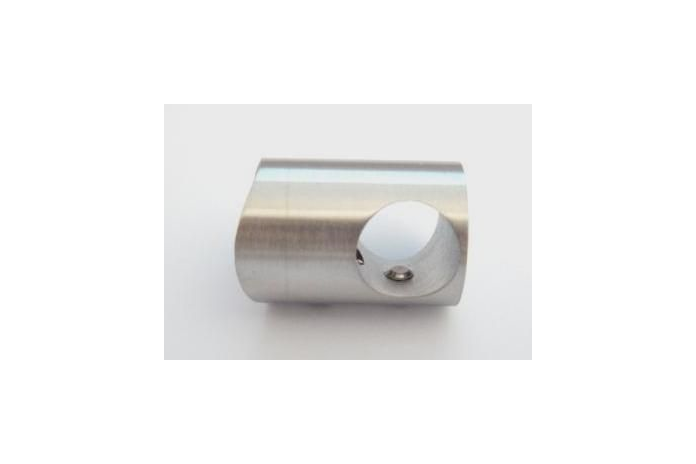 Uchwyt przelotowy rurki Ø 16 mm dla słupka Ø 42,4 mm 316 szlif