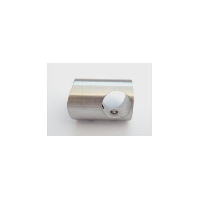Uchwyt przelotowy rurki Ø 16 mm dla słupka Ø 42,4 mm 316 szlif