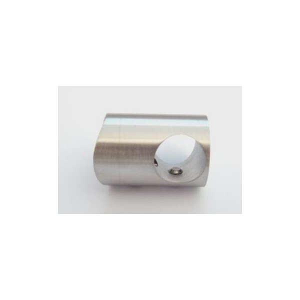 Uchwyt przelotowy rurki Ø 16 mm dla słupka Ø 42,4 mm szlif