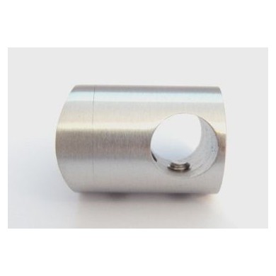 Uchwyt przelotowy rurki Ø 12 mm dla słupka Ø 42,4 mm 316 szlif
