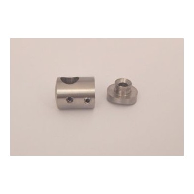 Uchwyt końcowy lewy rurki Ø 12 mm dla słupka Ø 48,3 mm