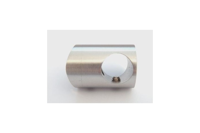 Uchwyt przelotowy rurki Ø 16 mm dla słupka Ø 50,8 mm szlif