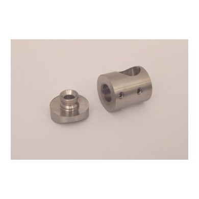 Uchwyt przelotowy rurki Ø 16 mm dla słupka Ø 50,8 mm szlif