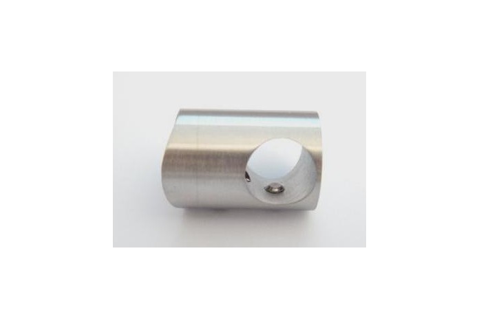 Uchwyt przelotowy rurki Ø 14 mm dla słupka Ø 50,8 mm szlif