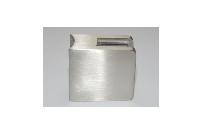 Uchwyt do szkła 45x45 mm do rury Ø 48,3 mm szlif  (STAL 316)