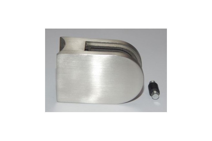 Uchwyt do szkła 45x63 mm do rury Ø 48,3 mm szlif  (STAL 316)