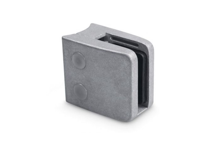Uchwyt do szkła 52x52 mm do rury Ø 50,8 mm surowy + stopka, blaszka (ZAMAK)