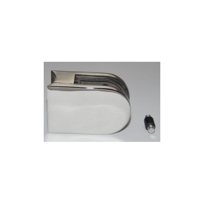 Uchwyt do szkła 45x63 mm do rury Ø 42,4 mm poler (STAL 304)