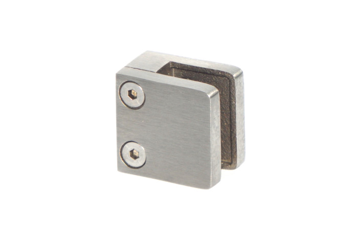 Uchwyt do szkła 30x30 mm do powierzchni płaskiej szlif (STAL 304)