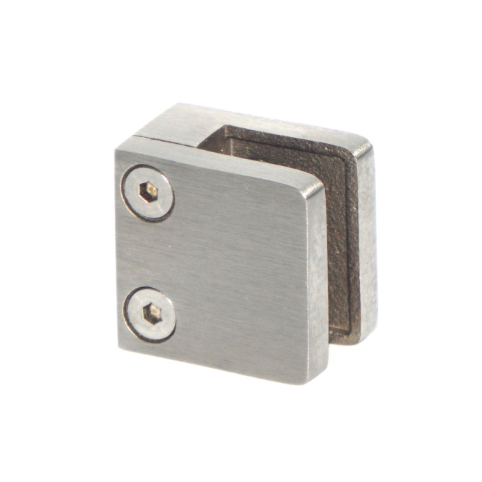 Uchwyt do szkła 30x30 mm do powierzchni płaskiej szlif (STAL 304)
