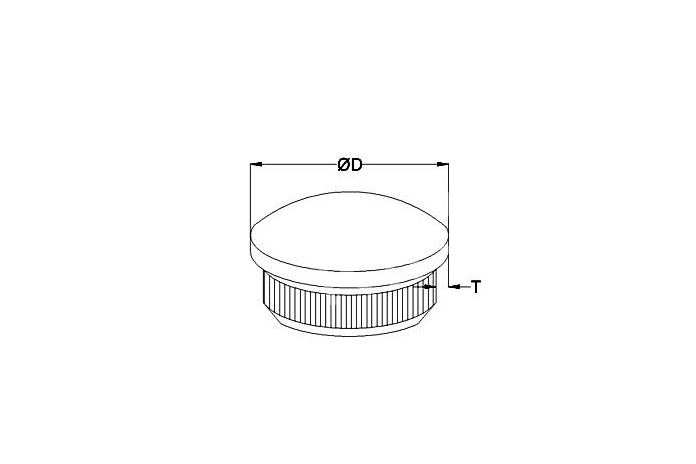 Zaślepka wypukła wbijana w rurę Ø 40x1,5 mm POLER