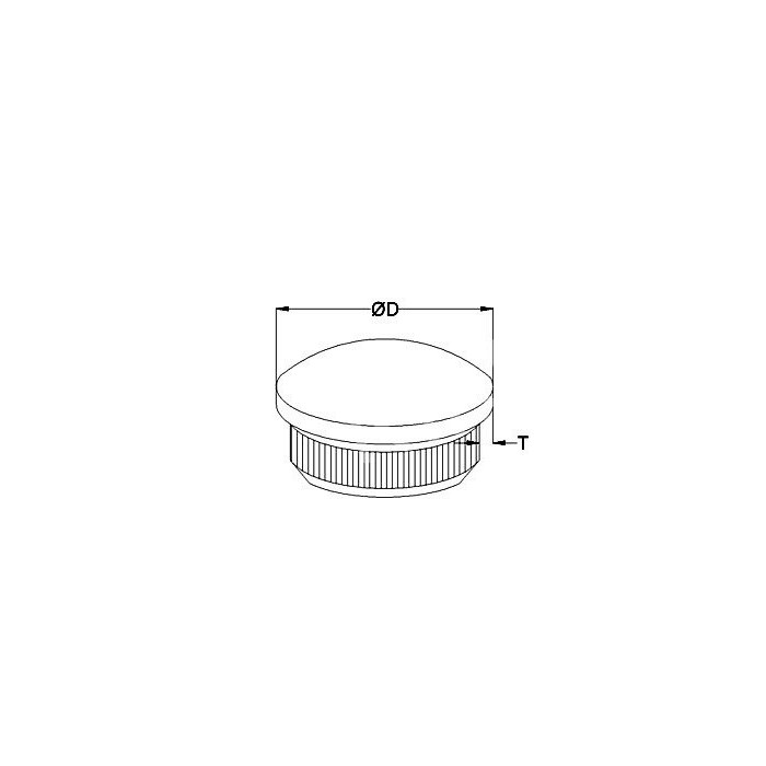 Zaślepka wypukła wbijana w rurę Ø 40x1,5 mm SZLIF