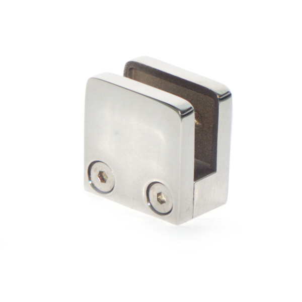 Uchwyt do szkła 30x30 mm do powierzchni płaskiej szlif (STAL 304)