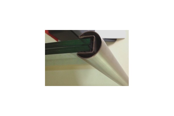 Pochwyt Ø42,4mm nakładany na szkło szlif 5mb stal 316