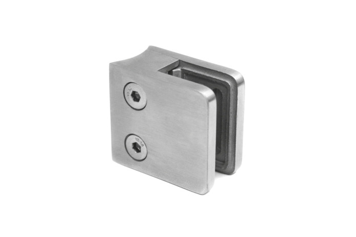 Uchwyt do szkła 30x30 mm do rury Ø 42,4 mm szlif (STAL 304)