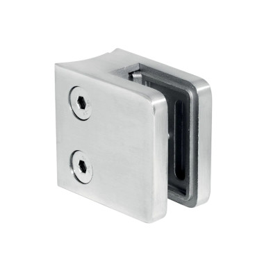 Uchwyt do szkła 45x45 mm do rury Ø 42,4 mm szlif (STAL 304)