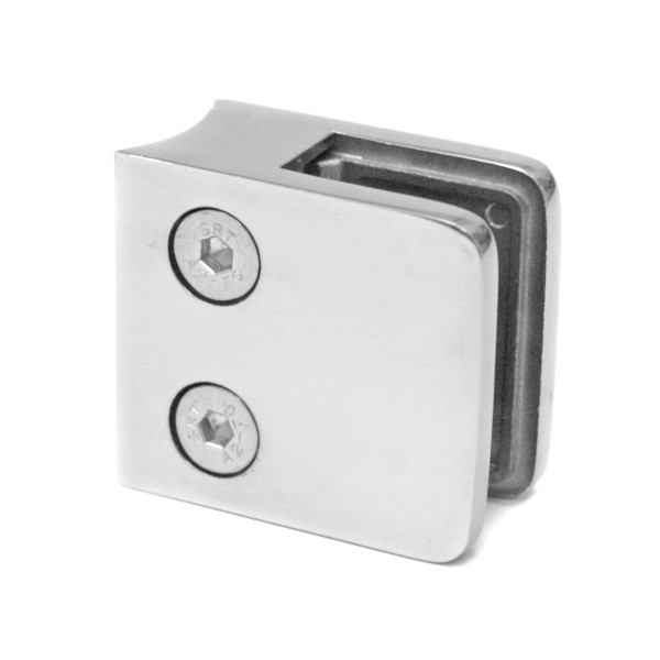 Uchwyt do szkła 45x45 mm do rury Ø 42,4 mm poler (STAL 304)