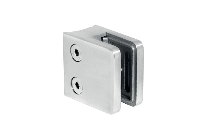 Uchwyt do szkła 45x45 mm do rury Ø 48,3 mm szlif  (STAL 316)