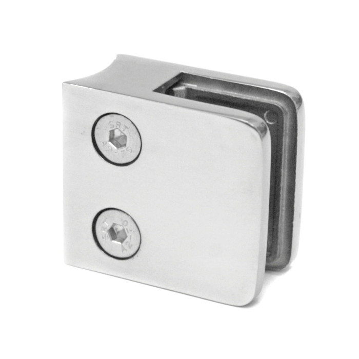 Uchwyt do szkła 45x45 mm do rury Ø 42,4 mm poler (STAL 316)