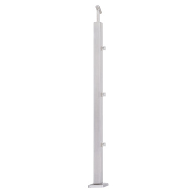 Słupek 40x40 PRZELOTOWY 3 wypełnienia (STAL 304) SZLIF