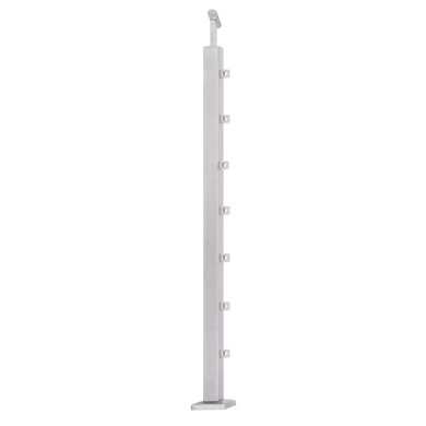 Słupek 40x40 PRZELOTOWY 7 wypełnienia (STAL 304) SZLIF