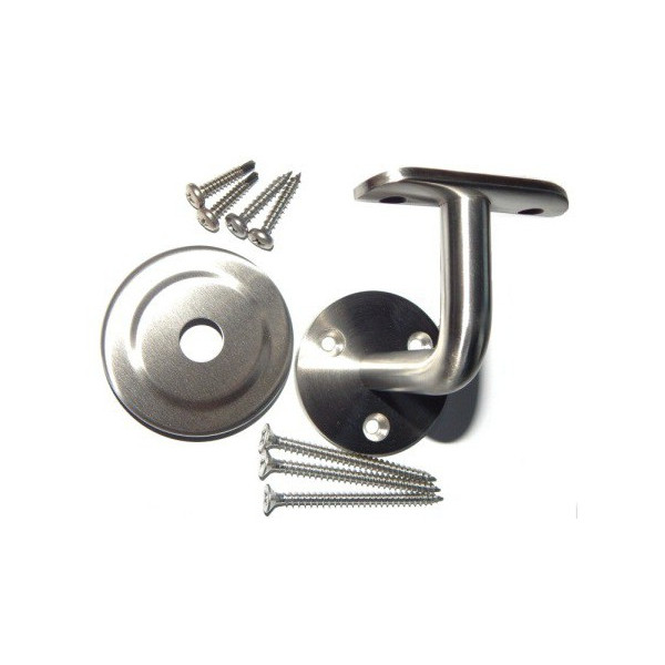 Mocowanie poręczy  Ø 42,4 mm do boku słupka  kwadratowego szlif