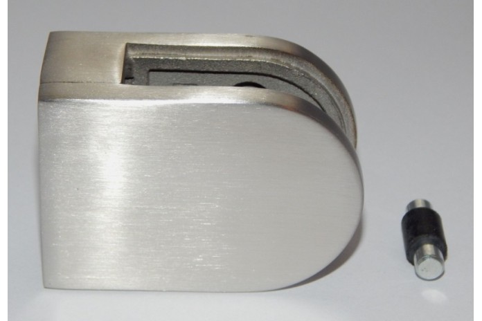 Uchwyt do szkła 45x63 mm do pow. płaskiej szlif (STAL 304)