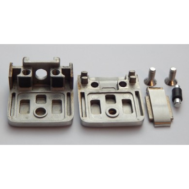Uchwyt do szkła 52x52 mm do pow. płaskiej szlif + stopka, blaszka (STAL 304)