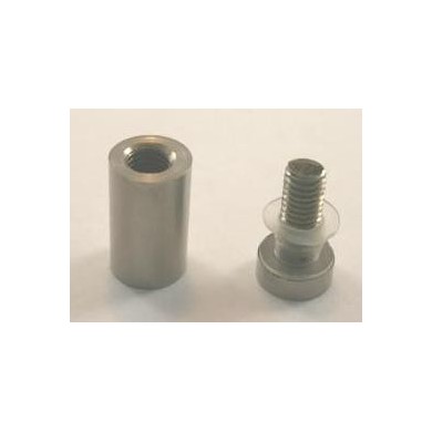 Uchwyt punktowy, rotula Ø 16 mm do pow. płaskiej (STAL 304) SZLIF