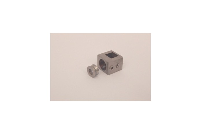Uchwyt przelotowy profilu 10x10 mm do pow. płaskiej