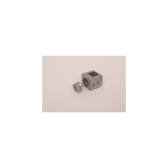 Uchwyt przelotowy profilu 10x10 mm do pow. płaskiej
