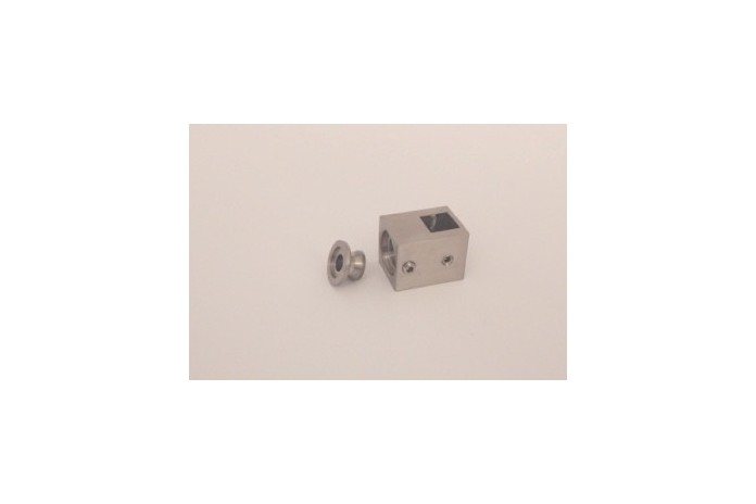 Uchwyt przelotowy profilu 12x12 mm do pow. płaskiej