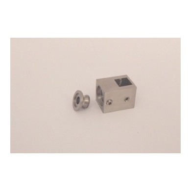 Uchwyt przelotowy profilu 12x12 mm do pow. płaskiej