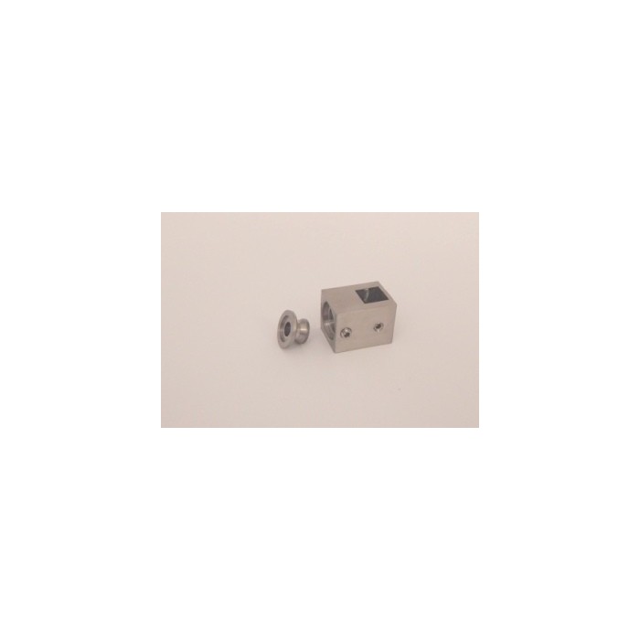 Uchwyt przelotowy profilu 12x12 mm do pow. płaskiej