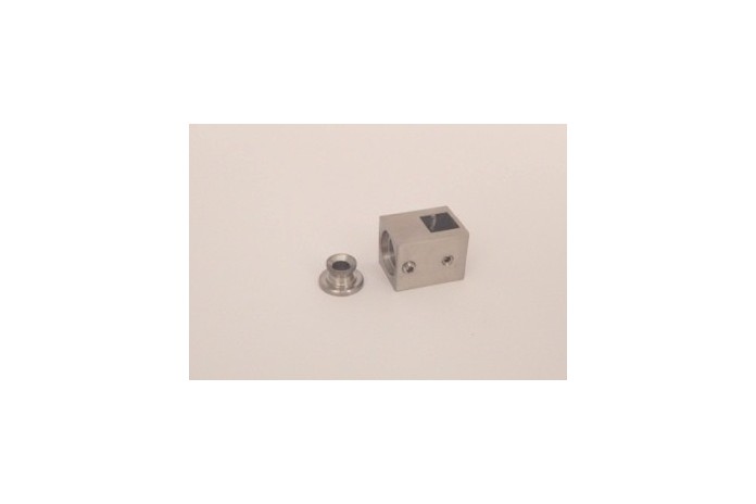 Uchwyt przelotowy profilu 12x12 mm do pow. płaskiej