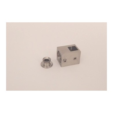 Uchwyt przelotowy profilu 12x12 mm do pow. płaskiej