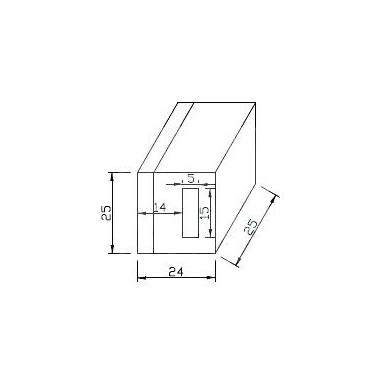 Uchwyt przelotowy płaskownika 15x5 mm do pow. płaskiej