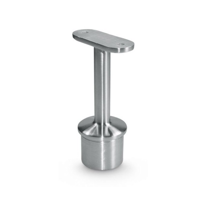 Podpora poręczy płaskiej wklejana w słupek Ø 42,4 mm stała szlif (STAL 304)